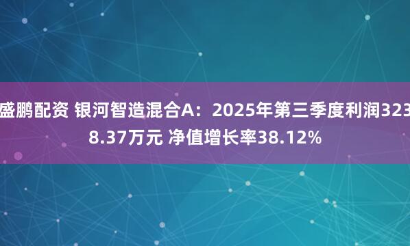 盛鹏配资 银河智造混合A：2025年第三季度利润3238.37万元 净值增长率38.12%